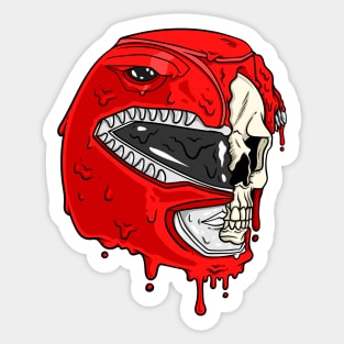 Red Half Skull Ranger Sticker